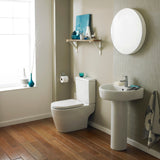 Nuie Provost Semi Flush to Wall Close Coupled Toilet Pan – White