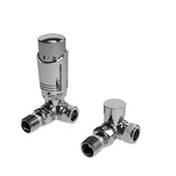 Kartell K-VIT K-Design thermostatic radiator valve twin pack in chrome – Corner