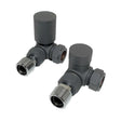 Kartell K-VIT Corner Radiator Valve 15mm - Anthracite (Pair)
