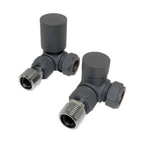 Kartell K-VIT Corner Radiator Valve 15mm - Anthracite (Pair)