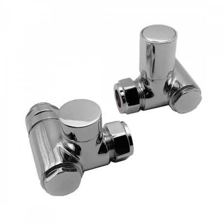 Kartell K-VIT Dual Fuel Corner Radiator Valve 15mm - Chrome (Pair)