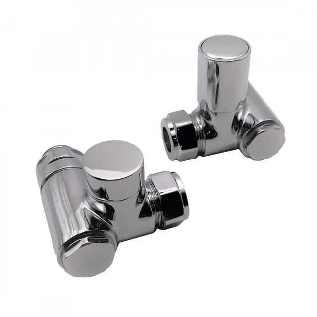 Kartell K-VIT Dual Fuel Corner Radiator Valve 15mm - Chrome (Pair)
