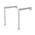 Nuie Cleaner Sink Leg Set And Wall Bracket (Pair) – Brushed Steel
