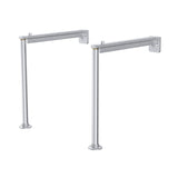 Nuie Cleaner Sink Leg Set And Wall Bracket (Pair) – Brushed Steel