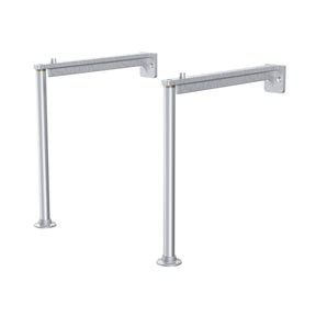 Nuie Cleaner Sink Leg Set And Wall Bracket (Pair) – Brushed Steel