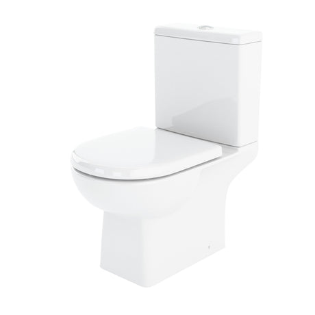 Nuie Asselby 410mm Contemporary Close Coupled Toilet – White, photo 2
