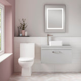 Nuie Asselby 410mm Contemporary Close Coupled Toilet – White, photo 4