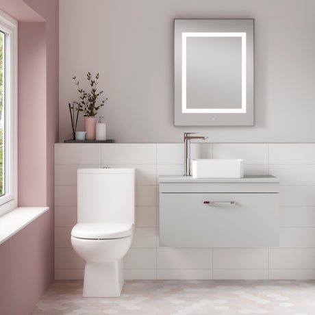 Nuie Asselby 410mm Contemporary Close Coupled Toilet – White, photo 4