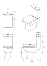 Nuie Cleo Compact Rimless Toilet – White, photo 2