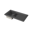 Nuie 1010 x 525mm Fireclay 1.5 Bowl Rectangular Countertop Drainer Sink – Soft Black, photo 2