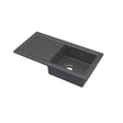 Nuie 1010 x 525mm Fireclay Single Bowl Rectangular Countertop Drainer Sink – Soft Black, photo 2