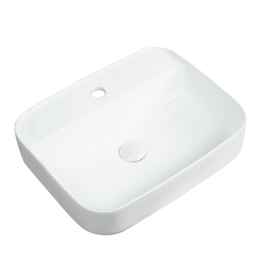 Kartell K-VIT Karlo 500mm square countertop basin in white gloss - CTB-KAR500