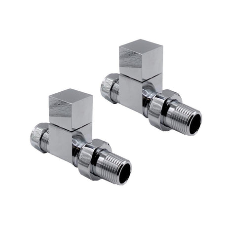 Kartell K-VIT Cube Straight Radiator Valve Pair