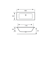 Carron Quantum 1900x900mm Double Ended Bath Carronite - White Gloss (02164)
