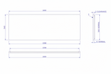 Carron 1600x540mm Front Bath Panel - White Gloss (02281)