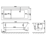 Carron Quantum 1650x700mm Single Ended Bath Carronite - White Gloss (02634)