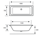 Carron Quantum 1700x800mm Double Ended Bath - White Gloss (02392)