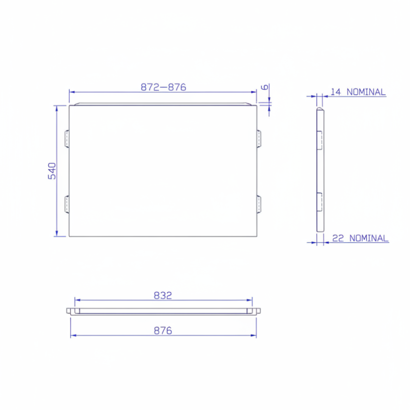 Carron 900x540mm End Bath Panel Carronite - White Gloss (02278)