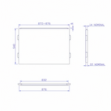 Carron 900x540mm End Bath Panel Carronite - White Gloss (02278)
