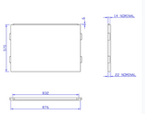 Carron 900x570mm Carronite End Bath Panel - White Gloss (02279)