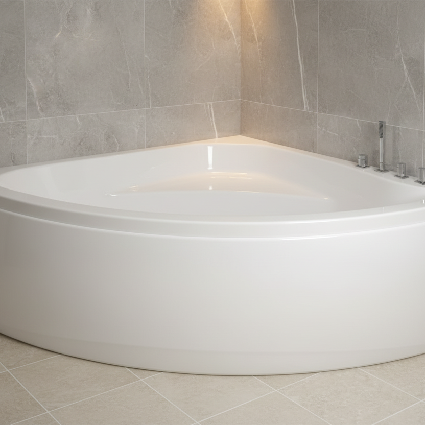 Carron Centennial 1500x540mm Corner Bath Panel Carronite  - White Gloss (02265)