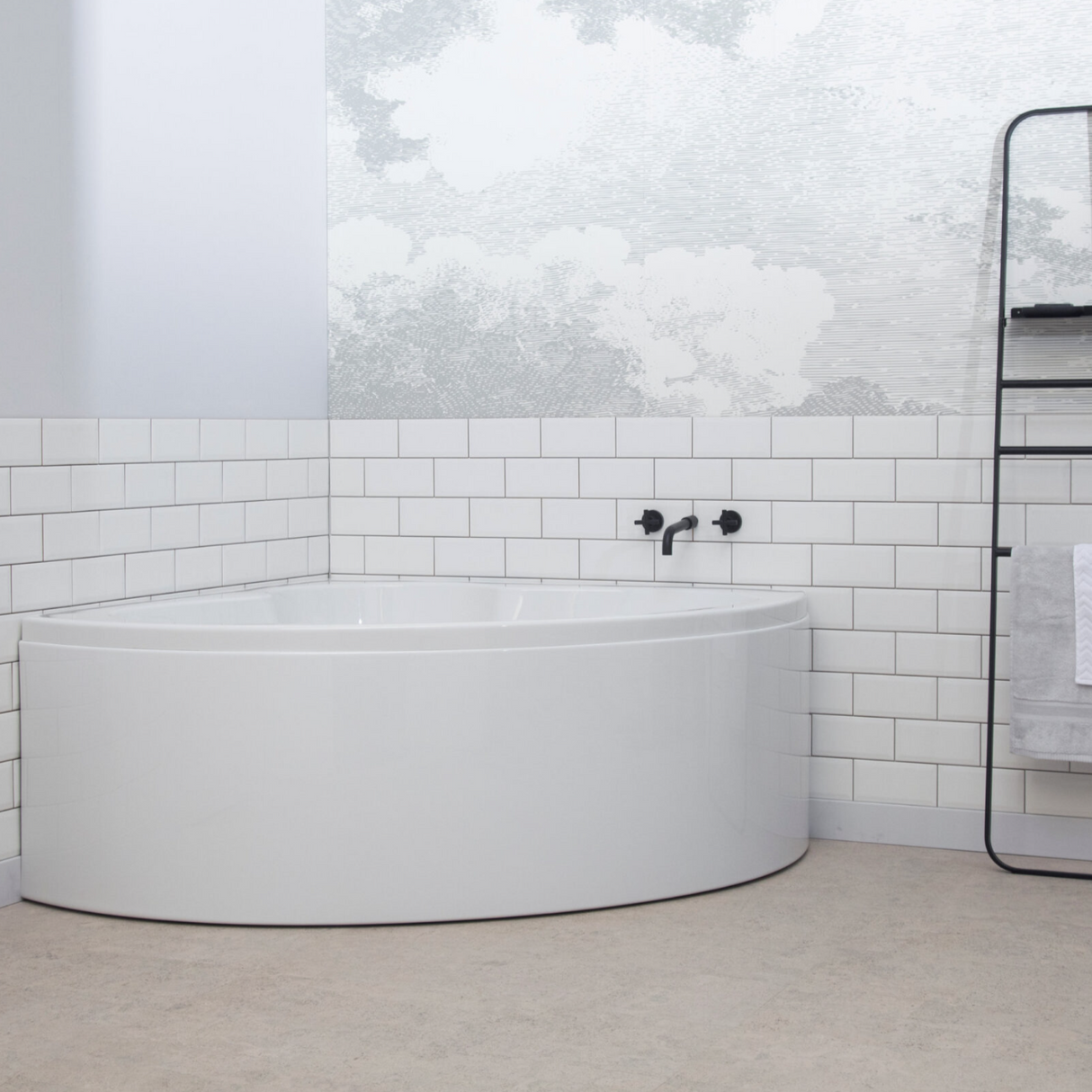 Carron Monarch 1300x1300mm Corner Bath Carronite - White Gloss (02237)