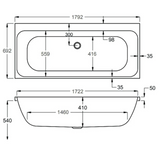 Carron Profile 1800x700mm Double Ended Bath - White Gloss (02573)