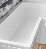 Carron Quantum L Shaped Shower Bath 1600x700(850)mm Right Hand - White Gloss (02388)