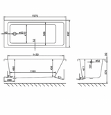 Carron Quantum Super Deep 1575x700mm Single Ended Bath - White Gloss (02750)