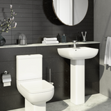 Kartell K-VIT Options 550 Rimless Short Projection WC Pan and Soft Close Seat- White Gloss (POT078OPR-POT079OPR))