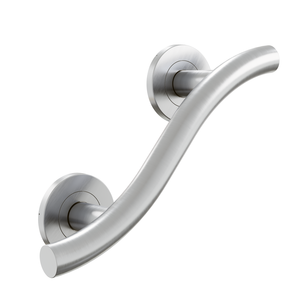 AKW 1200 Series Curved Satin Stainless Steel Grab Rail – Choice of Length, photo 2
