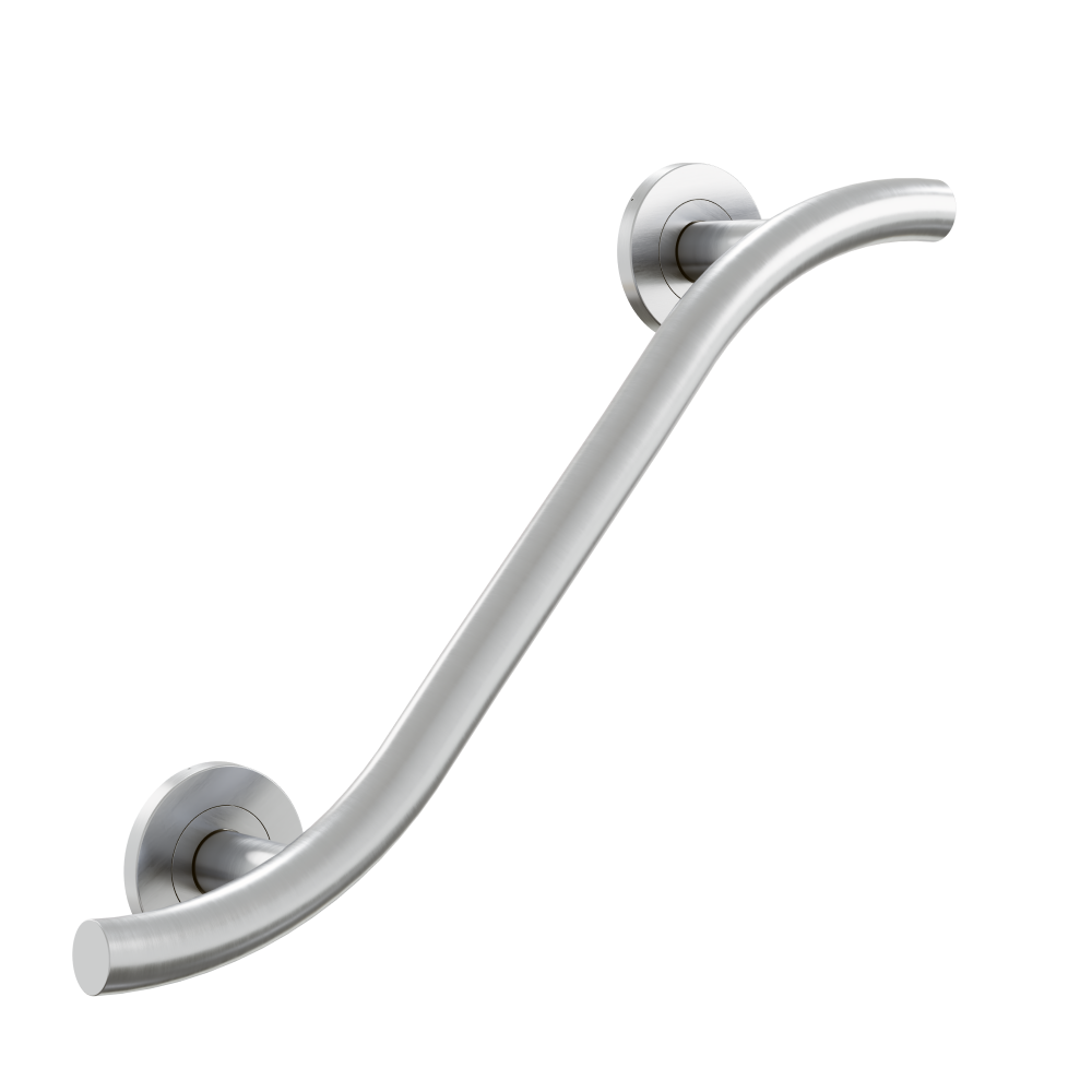 AKW 1200 Series Curved Satin Stainless Steel Grab Rail – Choice of Length, photo 3