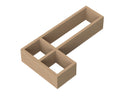 Nuie L-Shaped Bamboo Furniture Drawer Organiser – Light Fawn, photo 2