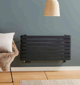 Kartell K-VIT Denver Designer Radiator 600x500mm Textured Grey and White Gloss (DEN500-600A)(DEN500-600WT)