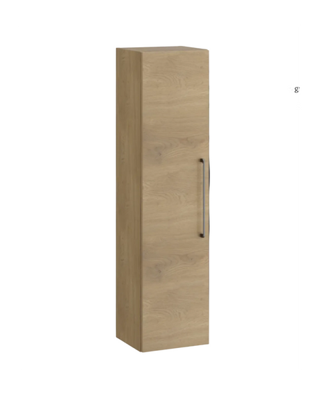 Kartell K-VIT Dove wall hung tall unit in torro oak