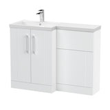Nuie Deco 1100mm Floor Standing Combination Vanity & WC Unit With L-Shaped Basin