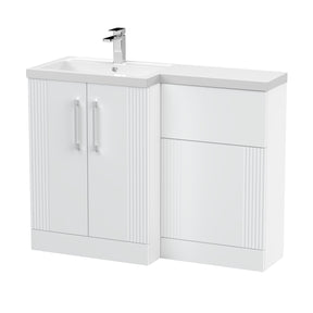 Nuie Deco 1100mm Floor Standing Combination Vanity & WC Unit With L-Shaped Basin
