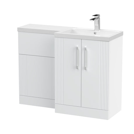Nuie Deco 1100mm Floor Standing Combination Vanity & WC Unit With L-Shaped Basin, photo 6