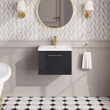 Nuie Deco 1 Drawer Wall Hung Vanity Unit With Basin – 500mm, 600mm & 800mm
