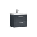 Nuie Deco 2 Drawer Wall Hung Vanity Unit With Basin – 500mm, 600mm & 800mm, photo 2