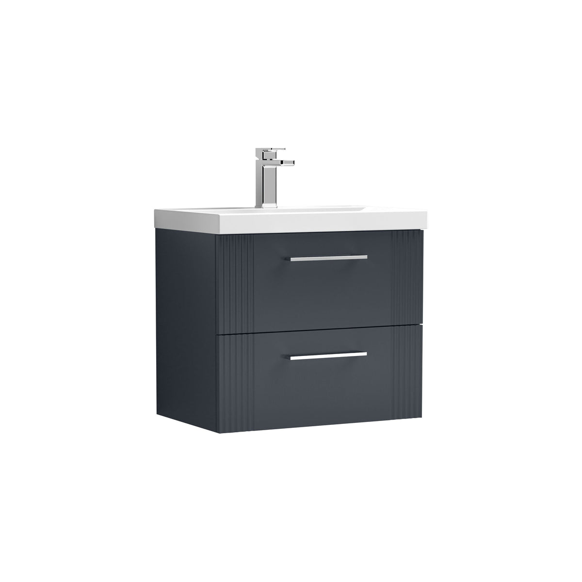 Nuie Deco 2 Drawer Wall Hung Vanity Unit With Basin – 500mm, 600mm & 800mm, photo 8