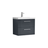 Nuie Deco 2 Drawer Wall Hung Vanity Unit With Basin – 500mm, 600mm & 800mm, photo 8