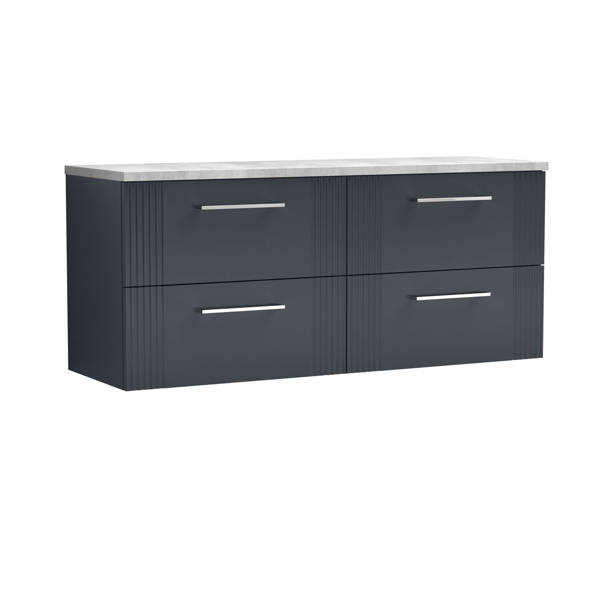 Nuie Deco 1200mm 4 Drawer Wall Hung Vanity Unit With Worktop, photo 7