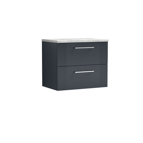 Nuie Deco 2 Drawer Wall Hung Vanity Unit With Worktop – 600mm, 800mm & 1200mm, photo 7
