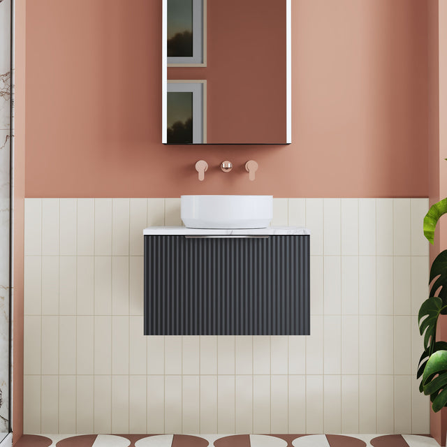 Nuie Deco 1 Drawer Wall Hung Vanity Unit With Worktop – 600mm & 800mm