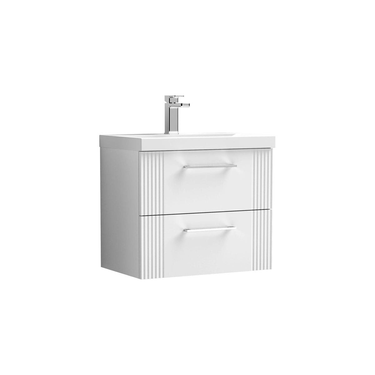 Nuie Deco 2 Drawer Wall Hung Vanity Unit With Basin – 500mm, 600mm & 800mm, photo 3
