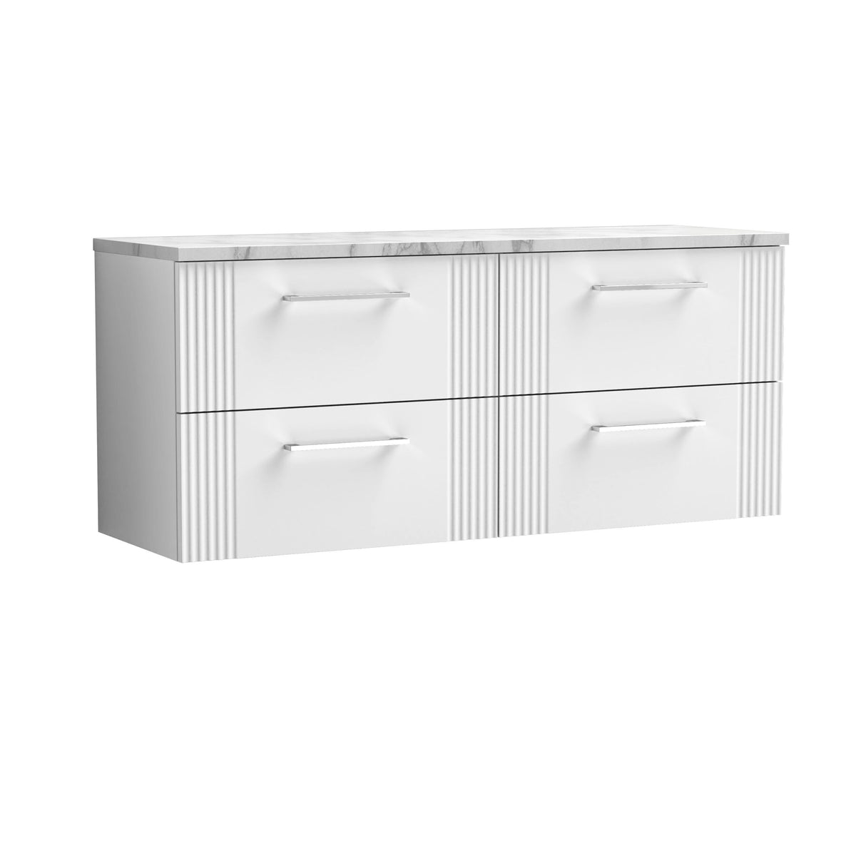Nuie Deco 1200mm 4 Drawer Wall Hung Vanity Unit With Worktop, photo 3