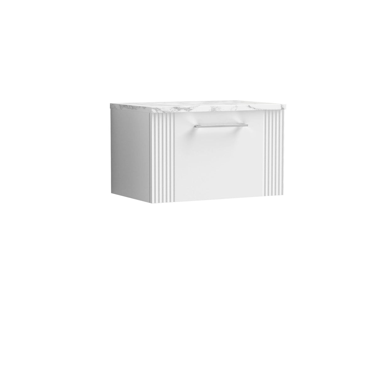 Nuie Deco 1 Drawer Wall Hung Vanity Unit With Worktop – 600mm & 800mm, photo 3