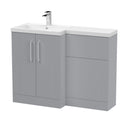 Nuie Deco 1100mm Floor Standing Combination Vanity & WC Unit With L-Shaped Basin, photo 3