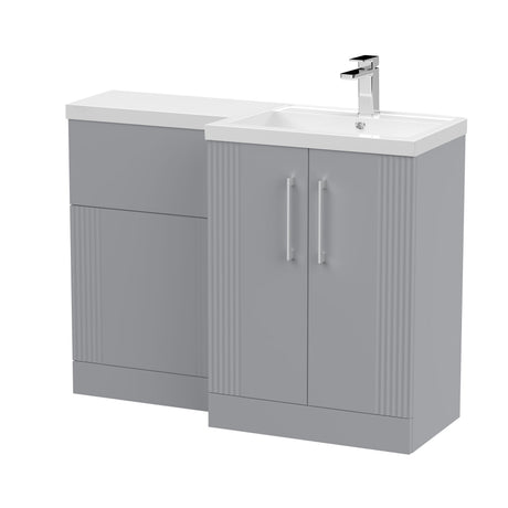 Nuie Deco 1100mm Floor Standing Combination Vanity & WC Unit With L-Shaped Basin, photo 8